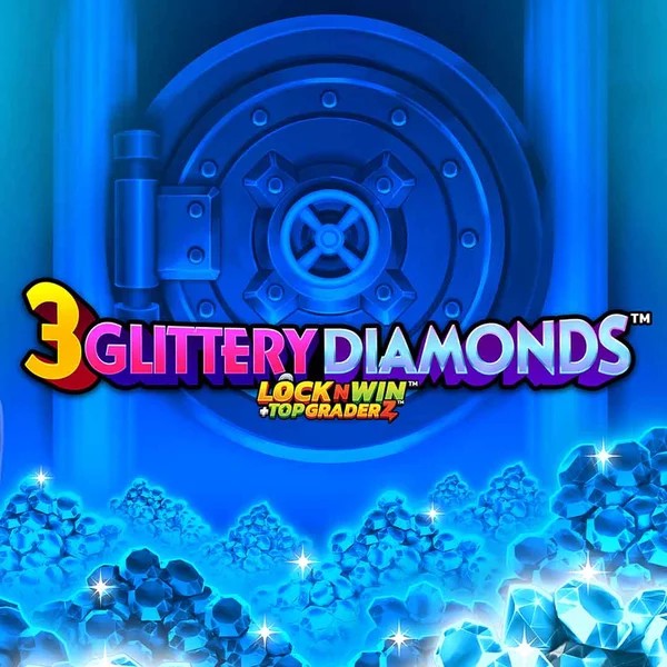 3 Glittery Diamonds logo by PearFiction Studios Spinit Casino