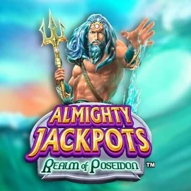 Almighty Jackpots – Realm of Poseidon online game logo by Novomatic on sspinit.com
